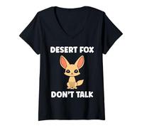 Mujer Small Funny Fennec Canids Funny Quote Fennec Fox Camiseta Cuello V
