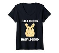 Mujer Small viscachas mingon Animals Quote Half Bunny Viscacha Camiseta Cuello V