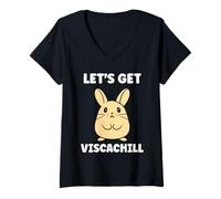 Mujer Small viscachas mingon Animals Quote Simple Chill Viscacha Camiseta Cuello V