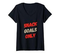 Mujer Snack Goals Only Snacks con tecnología Snacks This Is My Snack Camiseta Cuello V