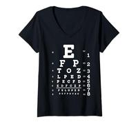 Mujer Snellen Test Chart Optometry Eye Exam - Camiseta Unisex Camiseta Cuello V
