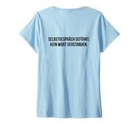 Mujer #snirt camiseta autoconversación autodirigida. No se entiende una palabra Camiseta Cuello V
