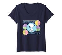 Mujer Snoopy Art Deco Beagle desafiante perro divertido épico vintage cita Camiseta Cuello V