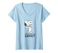 Mujer Snoopy ¿Qué es no amar? Camiseta Cuello V