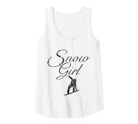 Mujer Snow Girl (Negro Vintage) Snowboard Snowboarder Camiseta sin Mangas