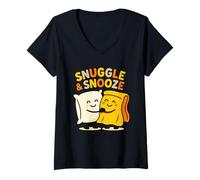 Mujer Snuggle & Snuggle Linda Maneta De Almohadas Camiseta Cuello V