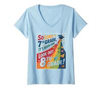 Mujer So Long 7th Grade Look out 8th Grade Graduación Escolar Camiseta Cuello V