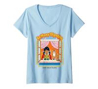 Mujer So Many Dips Cat Sarcastic Retro Vintage Funny Adult Humor Camiseta Cuello V
