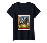Mujer Soberanía Caballo, Carreras de Caballos, Santa Anita, del Mar, Caballo Camiseta Cuello V