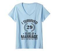 Mujer Sobreviví 29 años de Matrimonio y Todo lo Que obtuve fue Esto Camiseta Cuello V