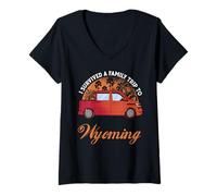 Mujer Sobreviví A Un Viaje Familiar A Una Aventura Vacacional De Wyoming Camiseta Cuello V