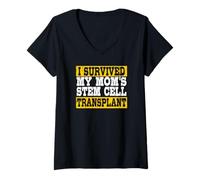 Mujer Sobreviví al trasplante de células Madre de mi Madre Camiseta Cuello V