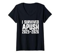 Mujer Sobreviví APUSH 2025-2026 AP Historia de EE. UU. Sobreviví a APUSH Camiseta Cuello V