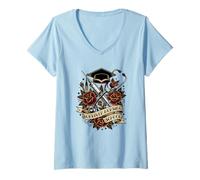 Mujer Sobrevivido Escuela de Enfermería RN LPN Graduación Tatu Camiseta Cuello V
