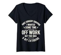 Mujer Sobreviviente de cirugía de Rodilla Quería un Tiempo Libre del Trabajo, Pero Esto Camiseta Cuello V