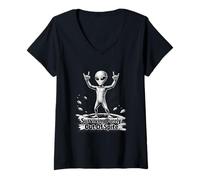 Mujer Sobrevivir puramente por el Arte alienígena Camiseta Cuello V