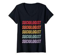 Mujer Sociólogo Camiseta Cuello V