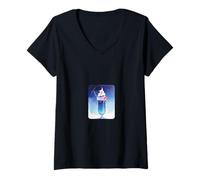 Mujer Soda cremosa Moonlit Camiseta Cuello V