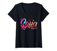 Mujer Sofia Bulgaria | Vacation Travel Camiseta Cuello V