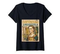 Mujer Sofonisba Anguissola - Pintor renacentista Italiano Italia Arte Camiseta Cuello V