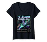 Mujer Solana Crypto Bullrun Sol Millonario Rico en Tokens Camiseta Cuello V