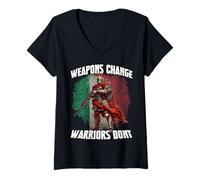 Mujer Soldado Romano Veni Vidi Vici SPQR legionario Julio César Camiseta Cuello V