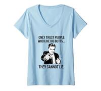 Mujer Solo confía en Las Personas a Las Que Les Gustan los culos Grandes Camiseta Cuello V