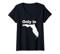 Mujer Solo en Florida Camiseta Cuello V