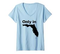 Mujer Solo en Florida Camiseta Cuello V