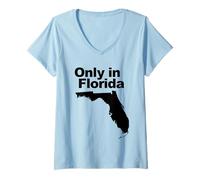 Mujer Solo en Florida Camiseta Cuello V