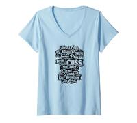 Mujer Solo Hay tantas oraciones Que oraré Antes de Que te maldiga Camiseta Cuello V