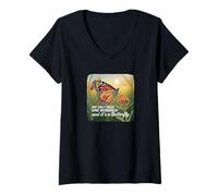 Mujer Solo necesitamos un monarca y es una mariposa Camiseta Cuello V
