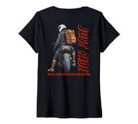 Mujer Solo PASEA. Sin Planes. Sin mapas. Sin Reglas. Camiseta Cuello V