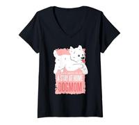 Mujer Solo quiero ser una mamá de perros que se queda en casa - Funny Dog Mom Camiseta Cuello V