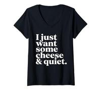 Mujer Solo Quiero un Poco de ajedrez y Tranquilidad Camiseta Cuello V
