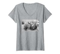 Mujer Solo tontos y Caballos del Boy Rodney Uncle Albert Christmas Camiseta Cuello V