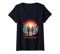 Mujer Solo tú y yo un EBC Everest Nepal Aventura Parejas Senderismo Camiseta Cuello V