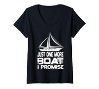 Mujer Solo un Barco más Prometo Velero Capitán Marinero Camiseta Cuello V