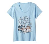 Mujer Solo un Libro de capítulos más Love Cozy Bookworm Reading Camiseta Cuello V