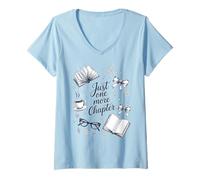 Mujer Solo un Libro de capítulos más Love Cozy Bookworm Reading Camiseta Cuello V
