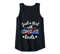 Mujer Solo una chica con raíces congoleñas Congo Pride Girls Camiseta sin Mangas