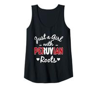 Mujer Solo Una Chica con Raíces Peruanas Herencia Hispana Perú Camiseta sin Mangas