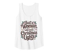 Mujer Solo una Mujer a la Que le encantan Las Luces navideñas Camiseta sin Mangas