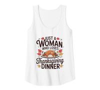Mujer Solo una Mujer Que ama la Cena de Acción de Gracias Camiseta sin Mangas