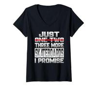 Mujer Solo una patineta más, te lo Prometo, Skateboard Camiseta Cuello V