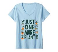 Mujer Solo una planta más Jardinería botánica Amante de las plantas de interior Camiseta Cuello V