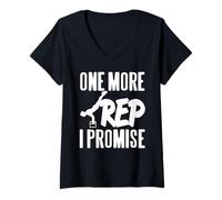 Mujer Sólo una repetición más lo prometo humor fitness Camiseta Cuello V