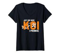 Mujer Sólo uno más lo Prometo koi Divertido Camiseta Cuello V