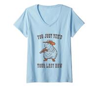 Mujer Solo Yee'd tu último Haw Camiseta Cuello V