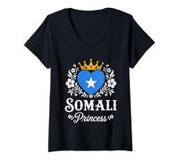 Mujer Somali Princess Somalia Flag Proud Somali Girl Camiseta Cuello V